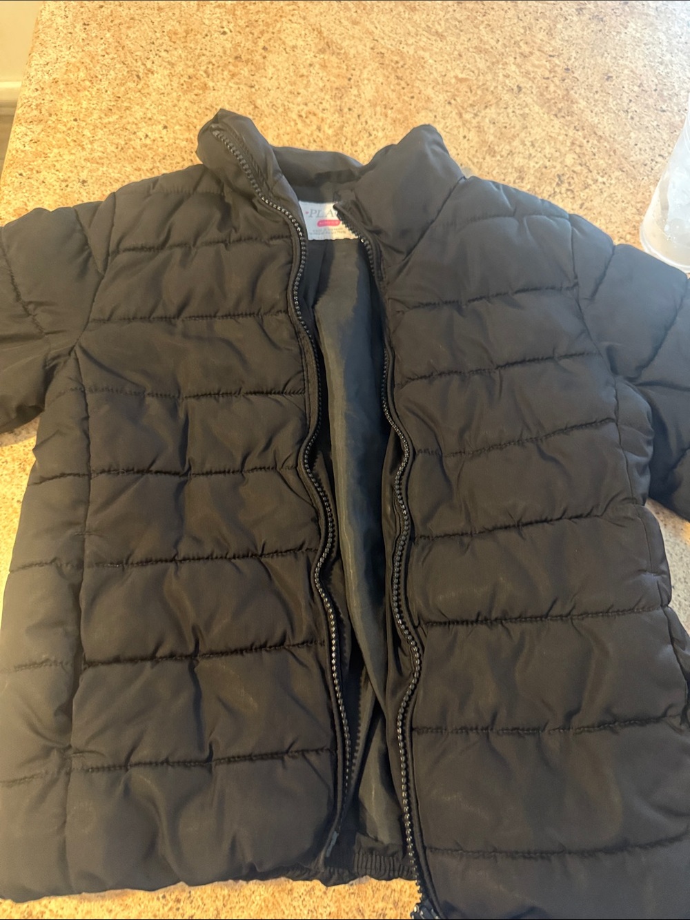 Kids Black Puffer Jacket - Lightweight Warmth